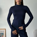 Women's Solid Color Casual Long Sleeve Bottoming Shirt