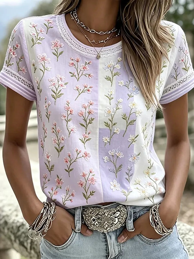 Women's floral T-shirt