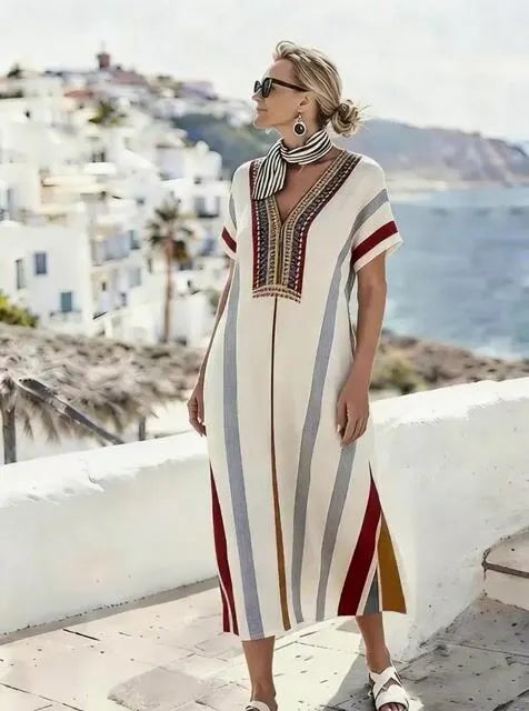 Women'S Casual Printed Loose-Fitting Dress