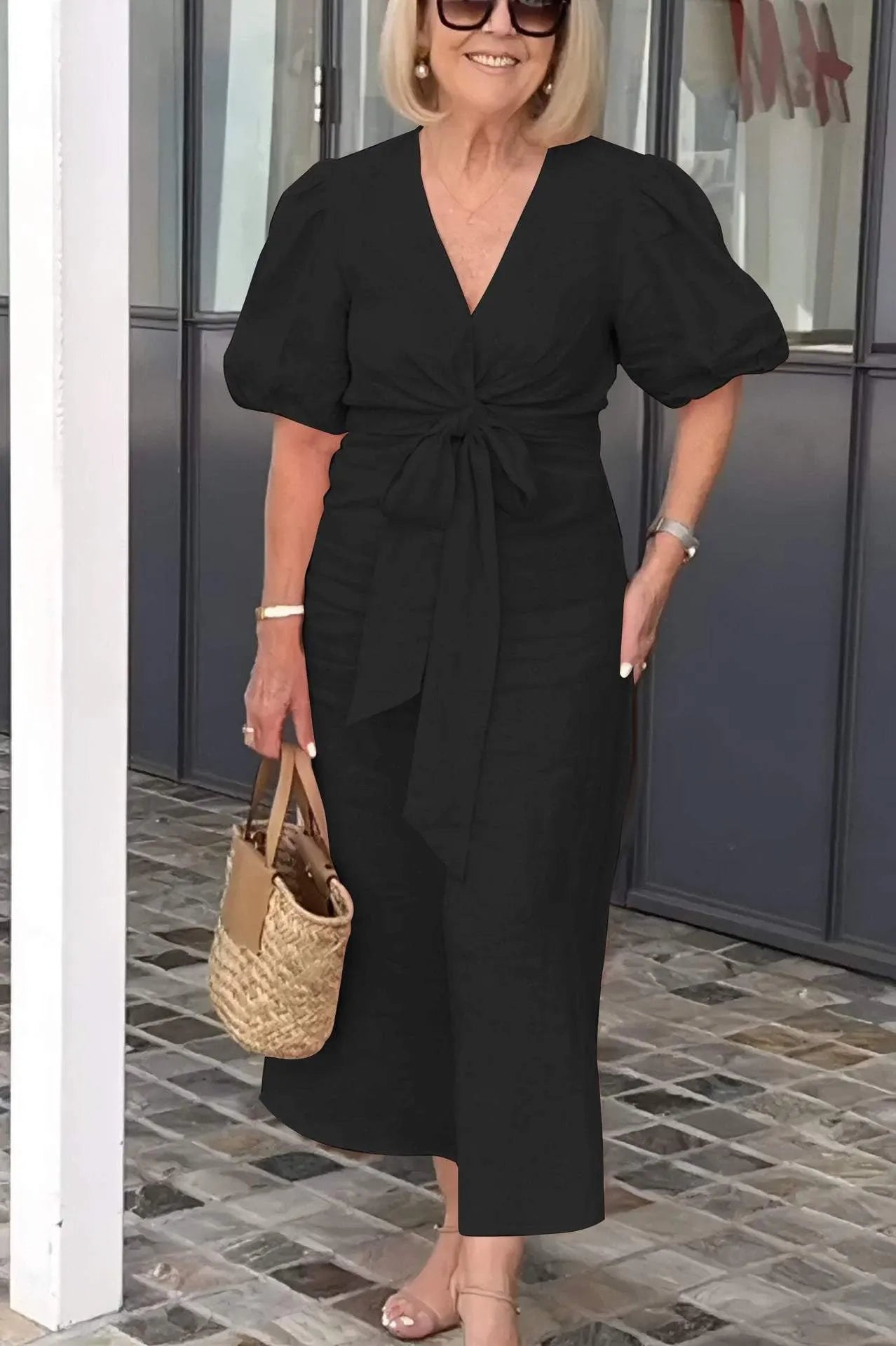 Bow Elegant Tunic Dress