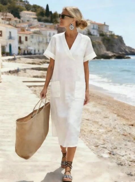 Women's Casual Loose Short-Sleeved Dress