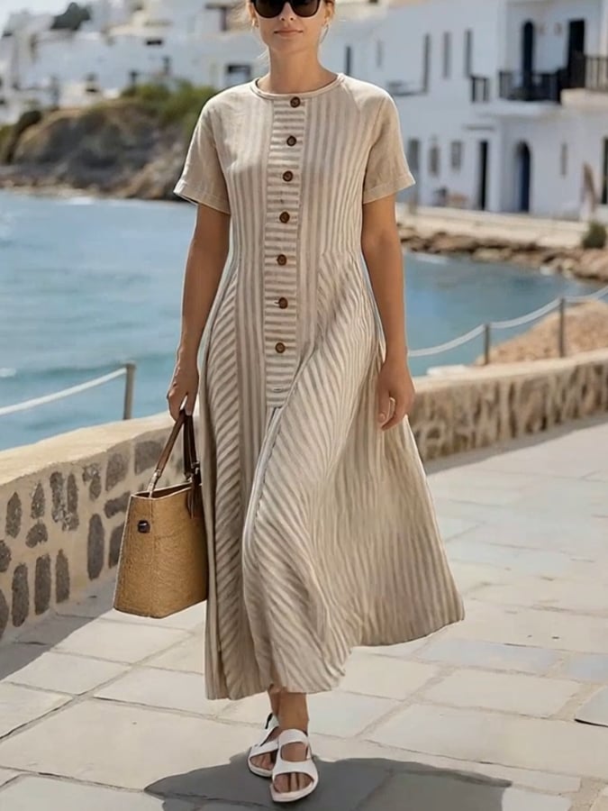 Women'S Casual Solid Color  Dress