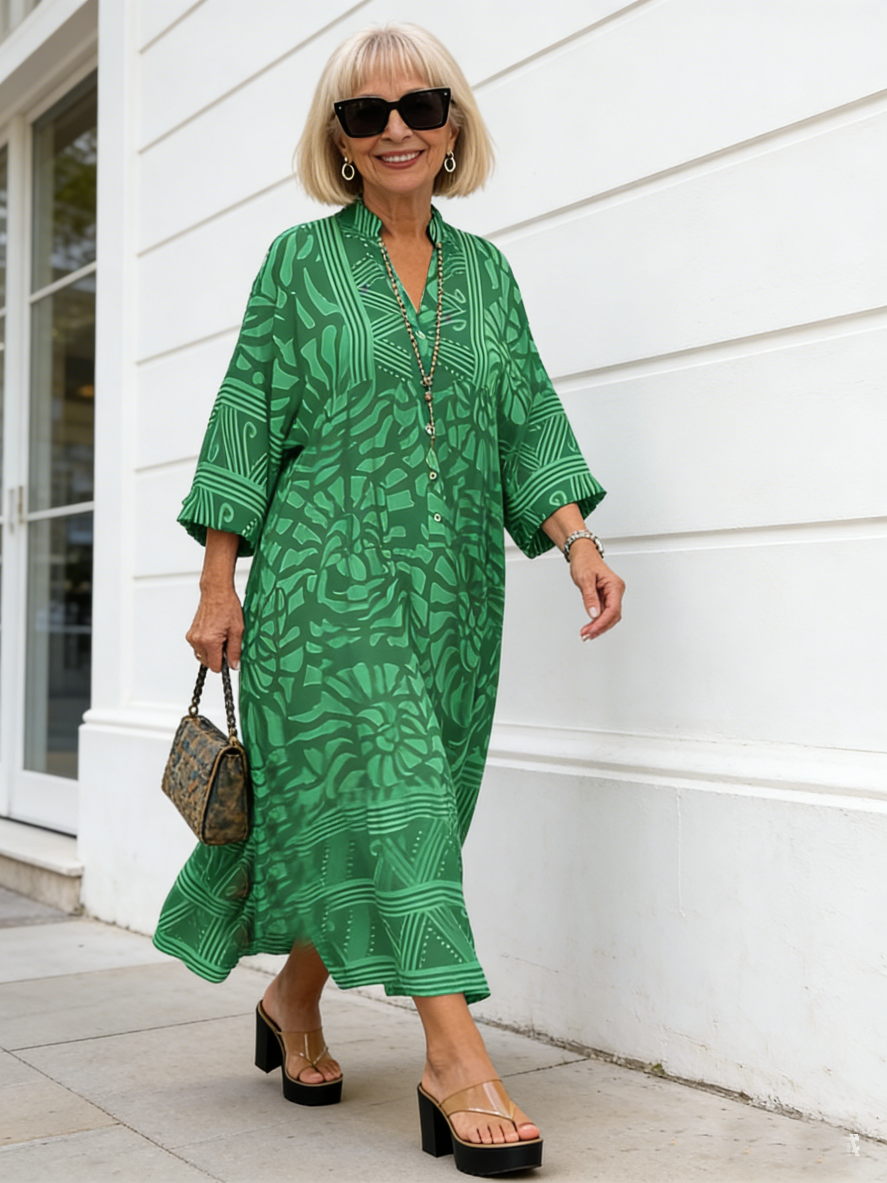 Temperament Commuter Fashion Women's Printed Loose Dress