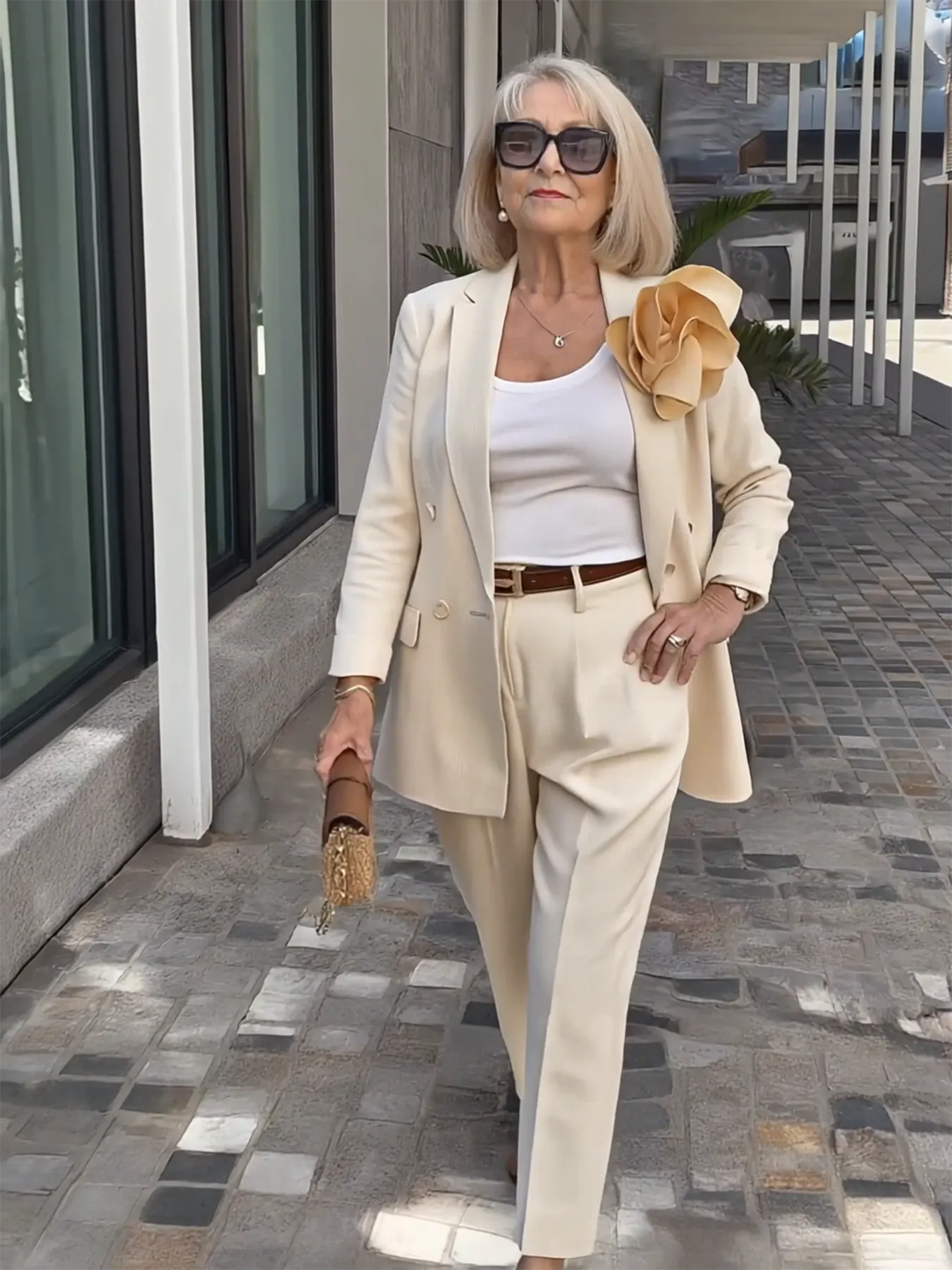 2Pcs Elegant Suit Pants Two-Piece Suit Jacket