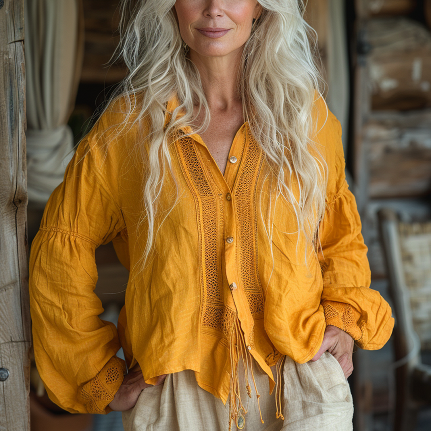 Women's Resort Solid Color Loose Shirt