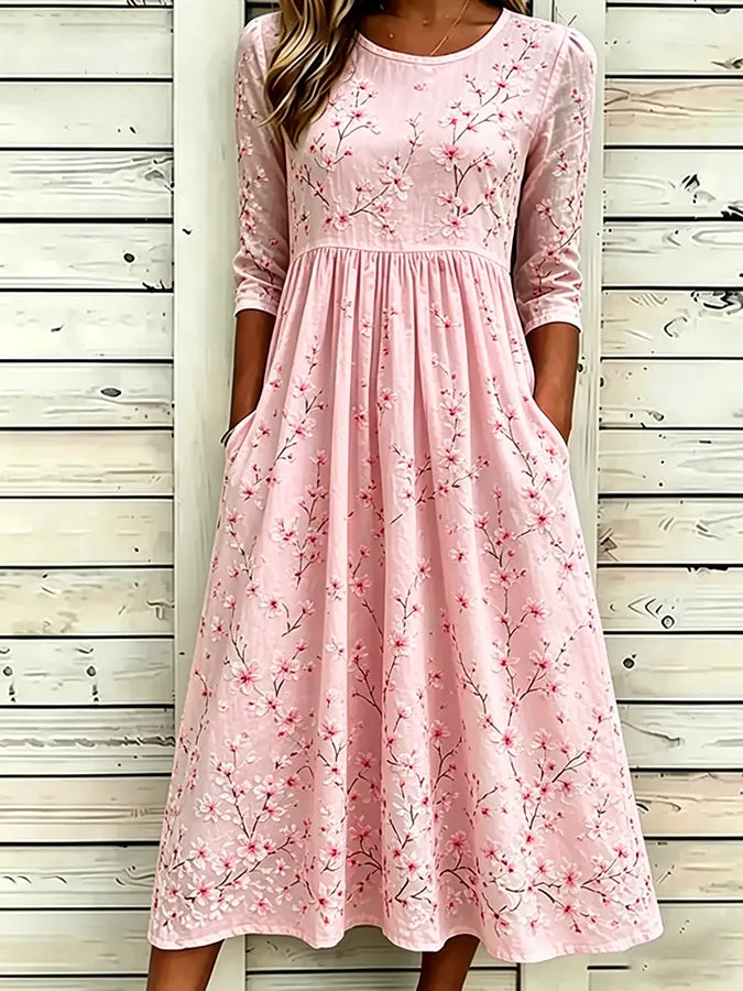 Women's floral printed casual dress