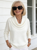 Winter Knitted Sweater Solid Color Long-sleeved Top Sweater Women