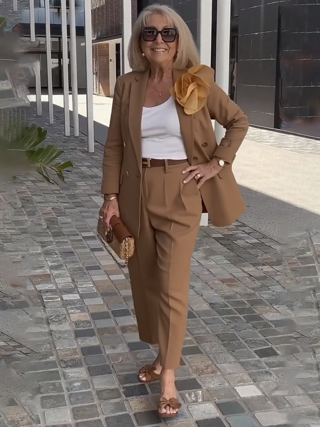 2Pcs Elegant Suit Pants Two-Piece Suit Jacket
