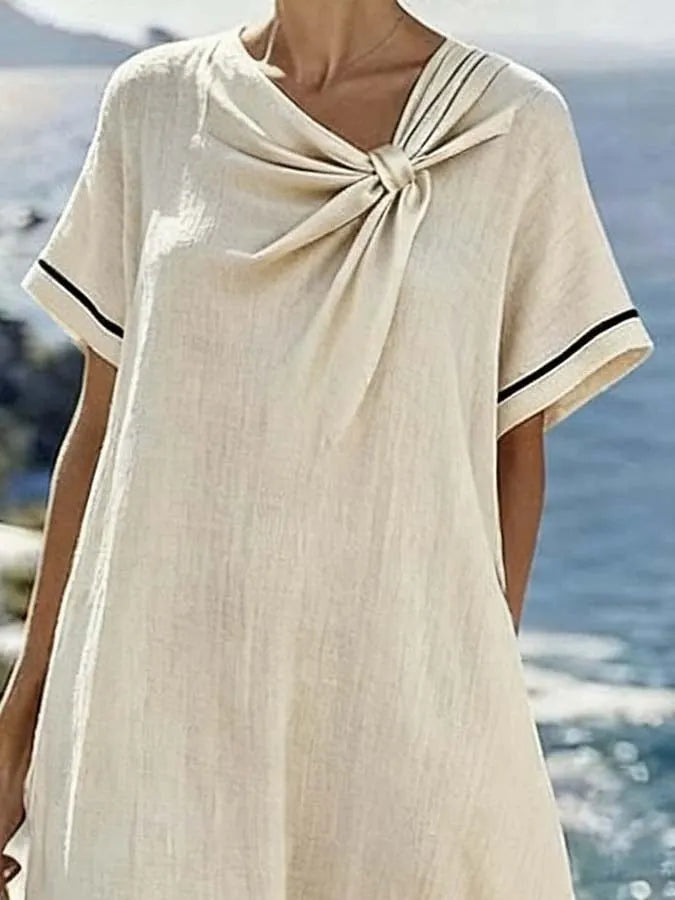 Women'S Casual Loose Pleated Dress