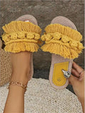 Women's Hemp Rope Sole Holiday Slippers