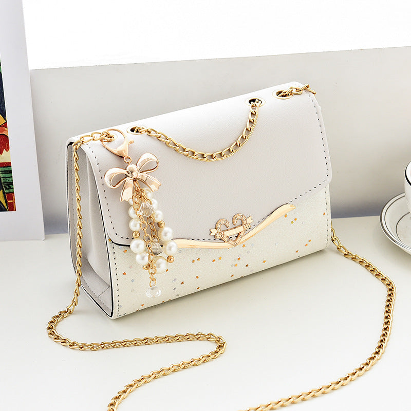 Chain Crossbody Women's Bag Ins Fashion Versatile, Premium Shoulder Bag Sequins Tide