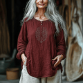 Women's Spring & Summer Vintage Holiday Casual Linen Shirt