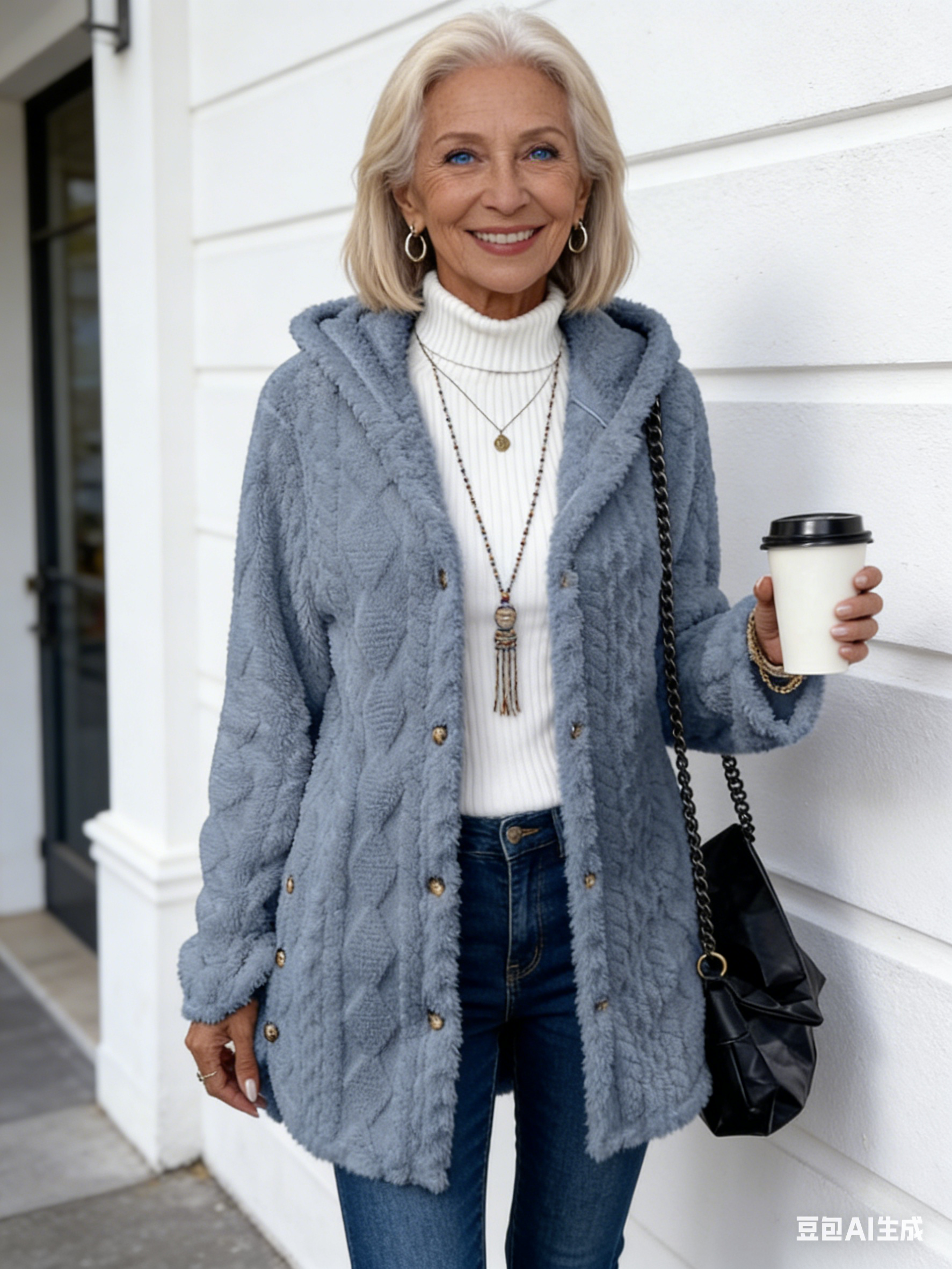 Hooded Solid Color Cardigan Button Long Sleeve Casual Jacket