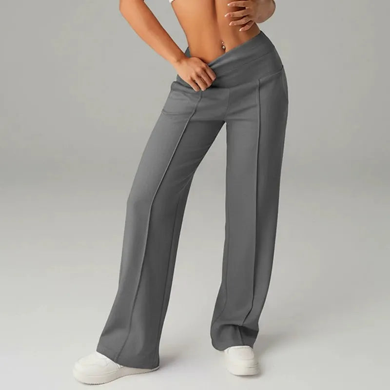 🔥🎁New arrival 50% OFF💕Women's Plain Loose Straight Leg Pants