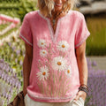 Women's Breast Cancer Awareness Daisy Flower T-shirt