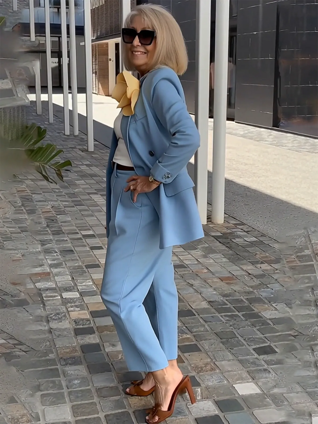 2Pcs Elegant Suit Pants Two-Piece Suit Jacket