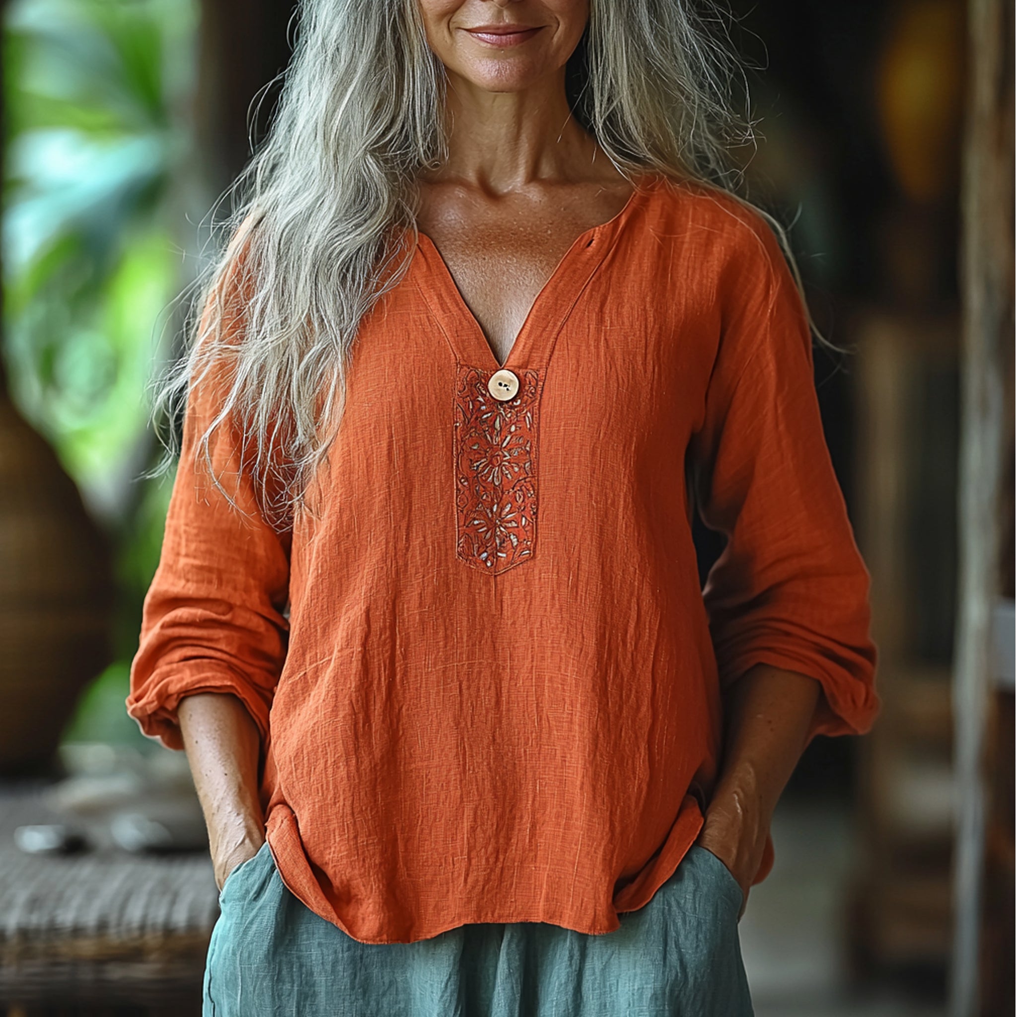 Women's Linen Vintage Shirt