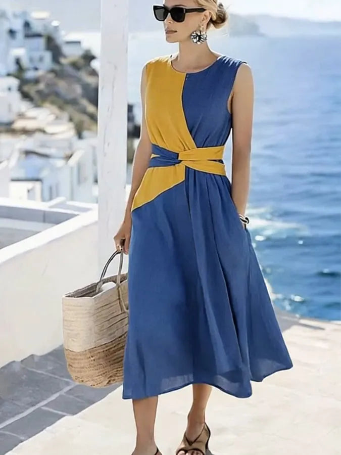 Women'S Casual Solid Color  Dress