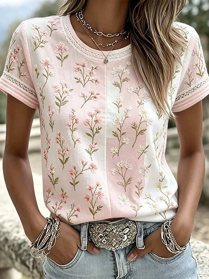 Women's floral T-shirt
