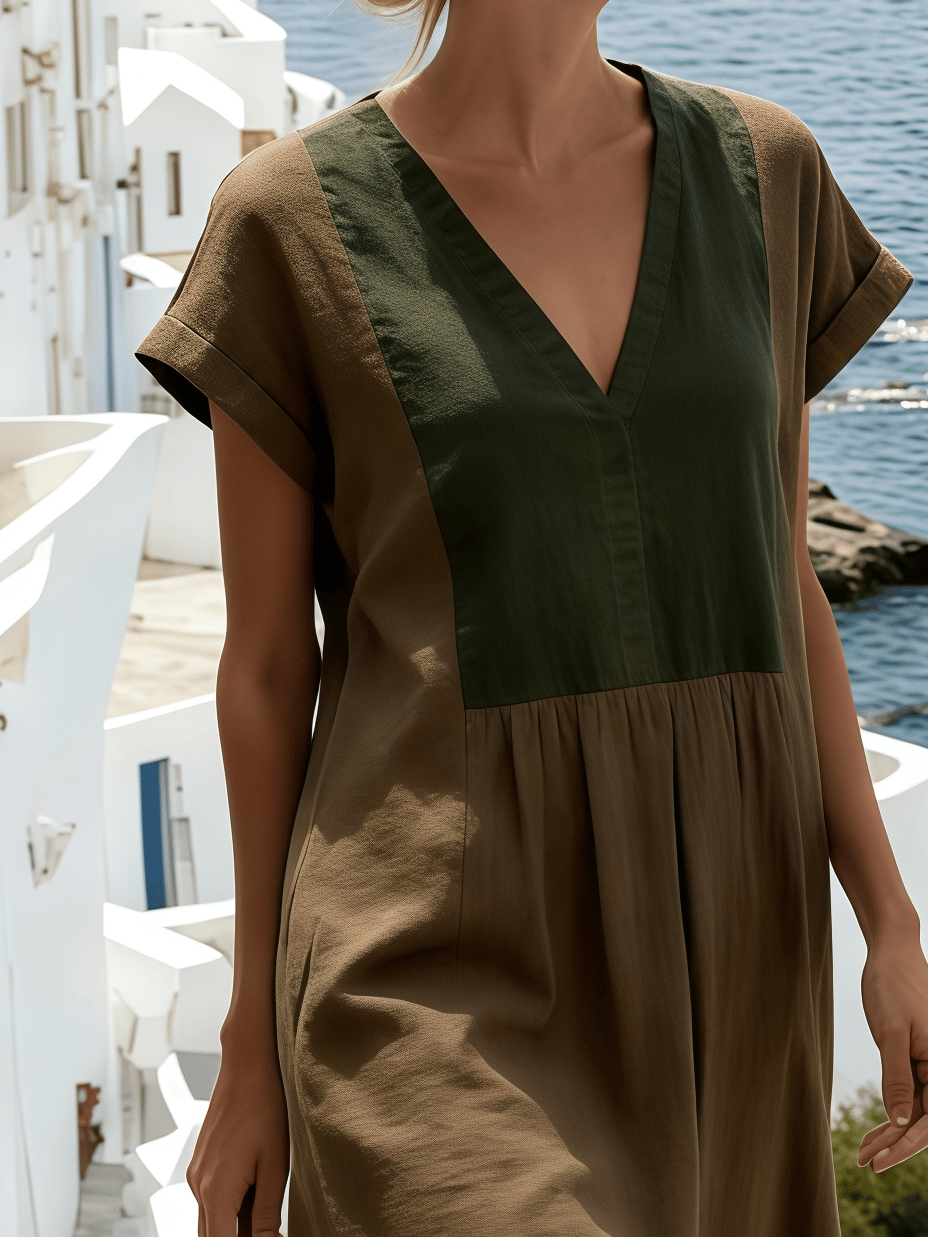 Women's V-Neck Casual Dress