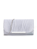 Crossbody Dinner Bag Women's Clutch Bag Pleated High Sewing Line Round Bottom Hand Carry Evening Bag