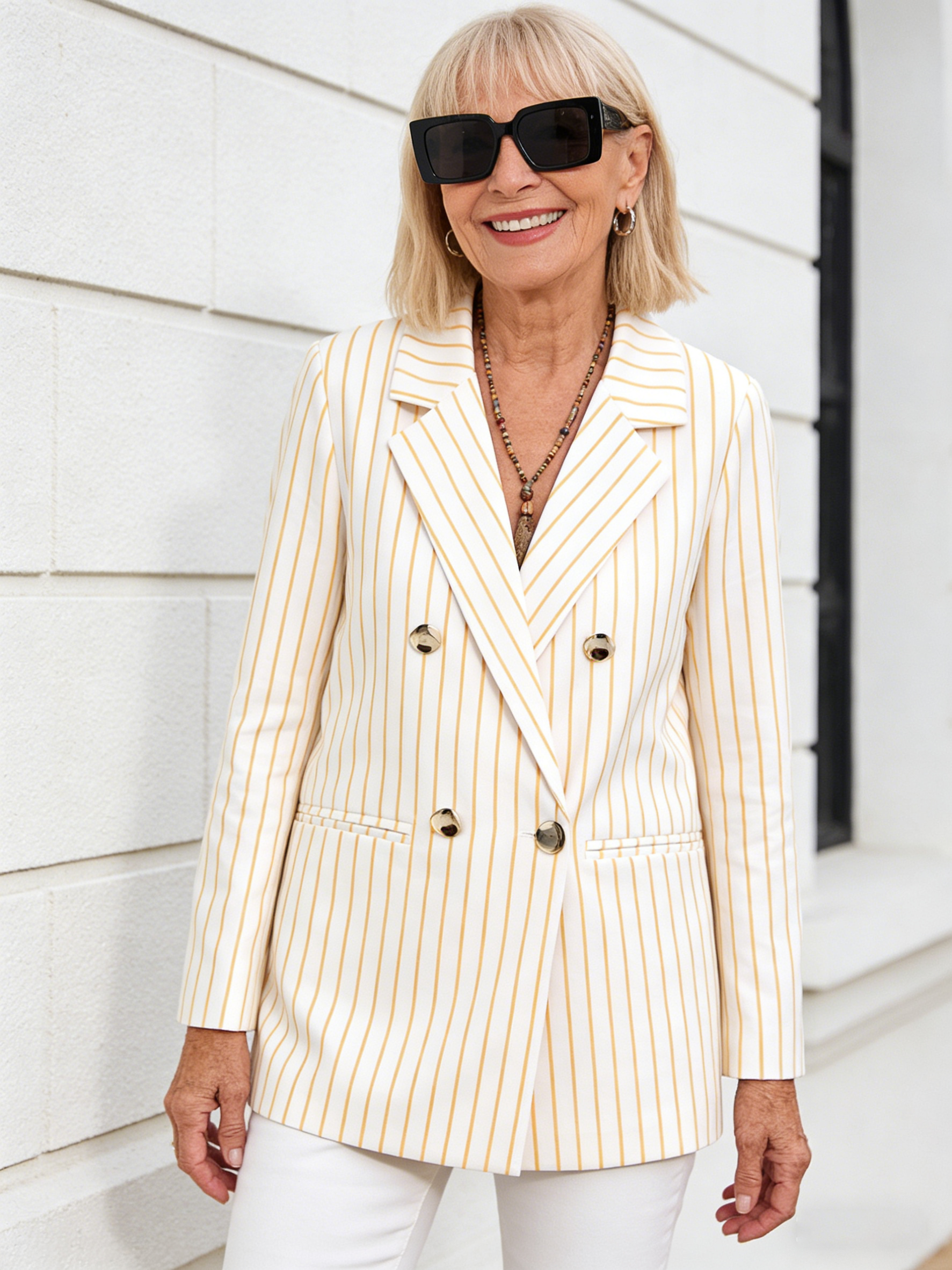 Classic Blazer Solid Color Leisure Cotton Coat for Women