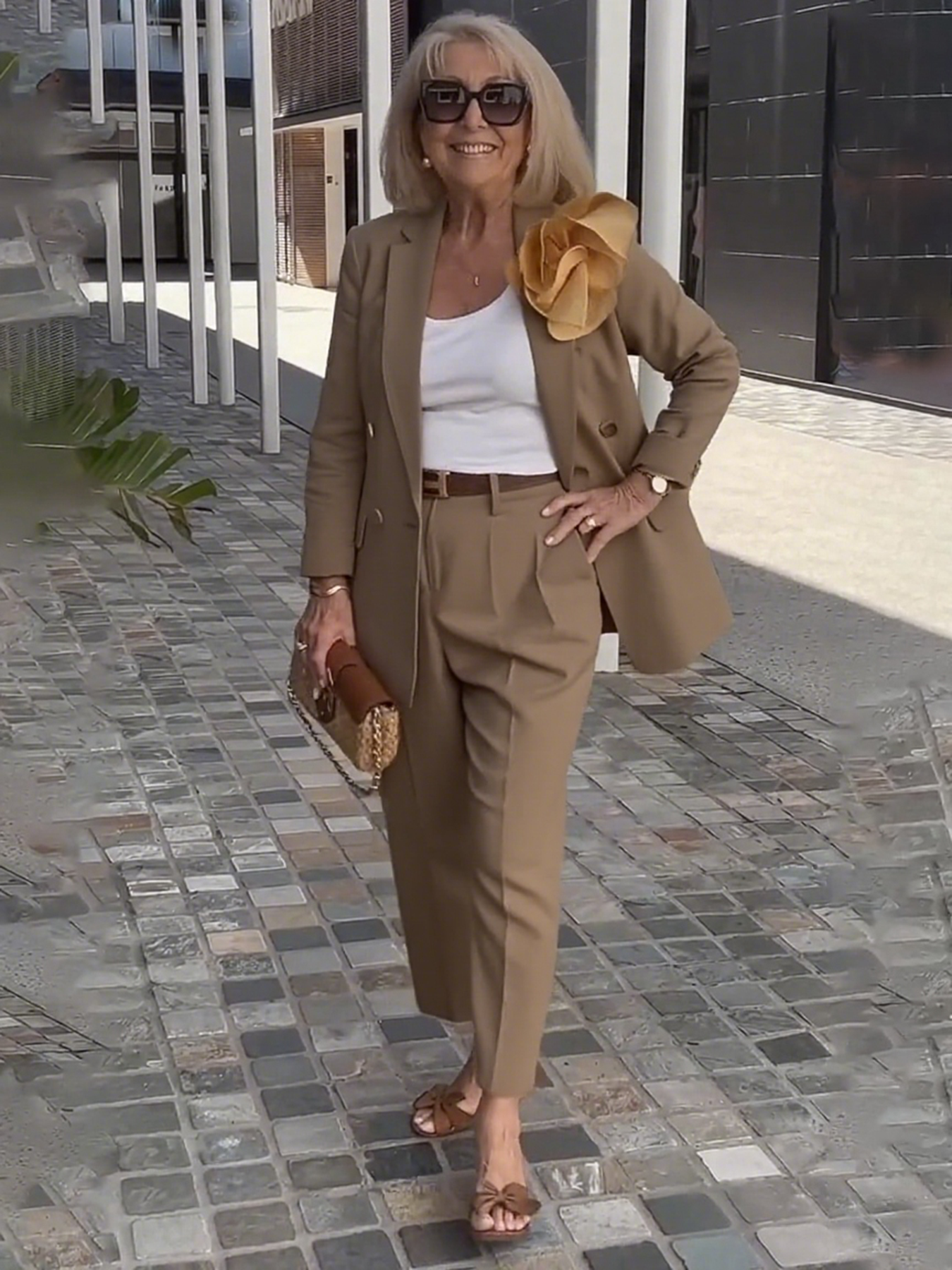 2Pcs Elegant Suit Pants Two-Piece Suit Jacket