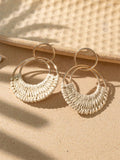 Women's Summer Handmade Woven Round Earrings