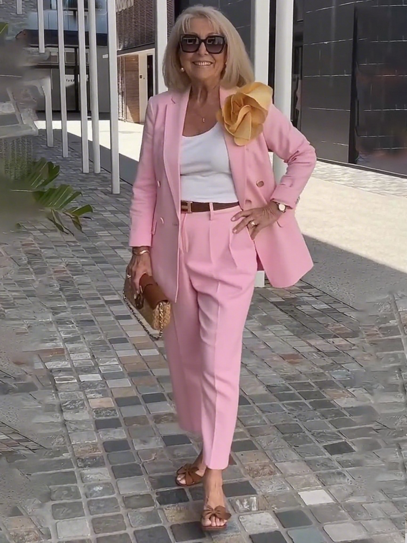 2Pcs Elegant Suit Pants Two-Piece Suit Jacket