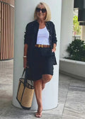 Two-piece Suits Stylish Lapel Collar Suit Shorts  Blazer Coat