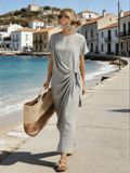 Women's Round-Neck Short-Sleeved Dress