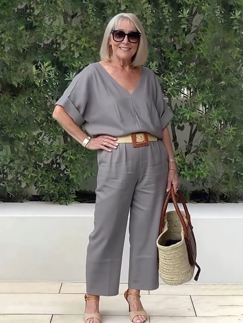 Cotton and Linen Two-piece Button Style Casual and Soft