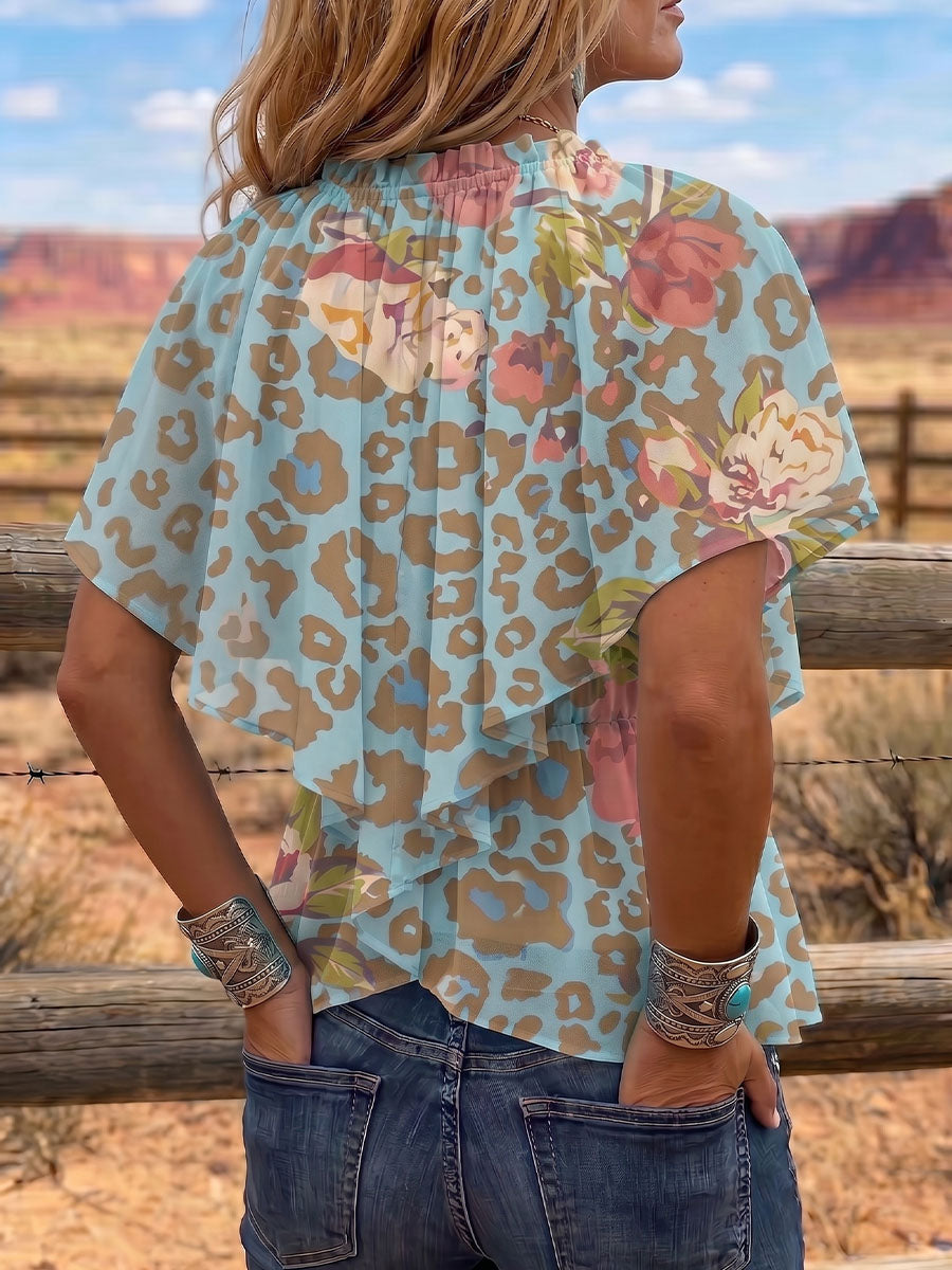Vintage Art Print Comfortable Summer Fabrics Casual Shirt