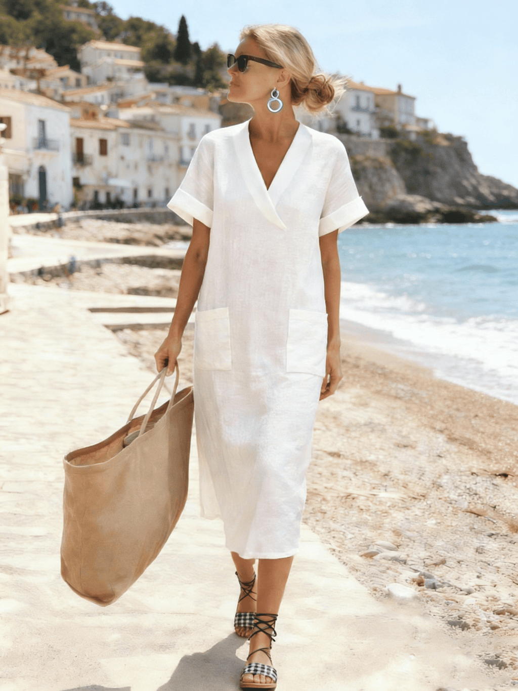 Women's Casual Loose Short-Sleeved Dress
