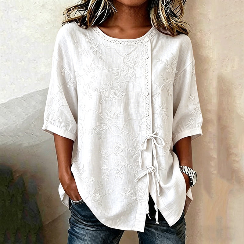 Women's Casual Floral Print Short-sleeved Top