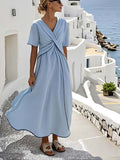 Women'S Loose Striped Print Dress