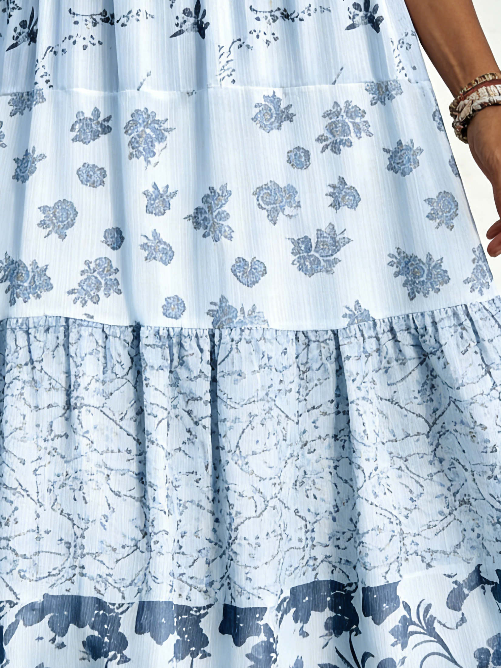 Sleeveless Printed Summer Round Neck Dress