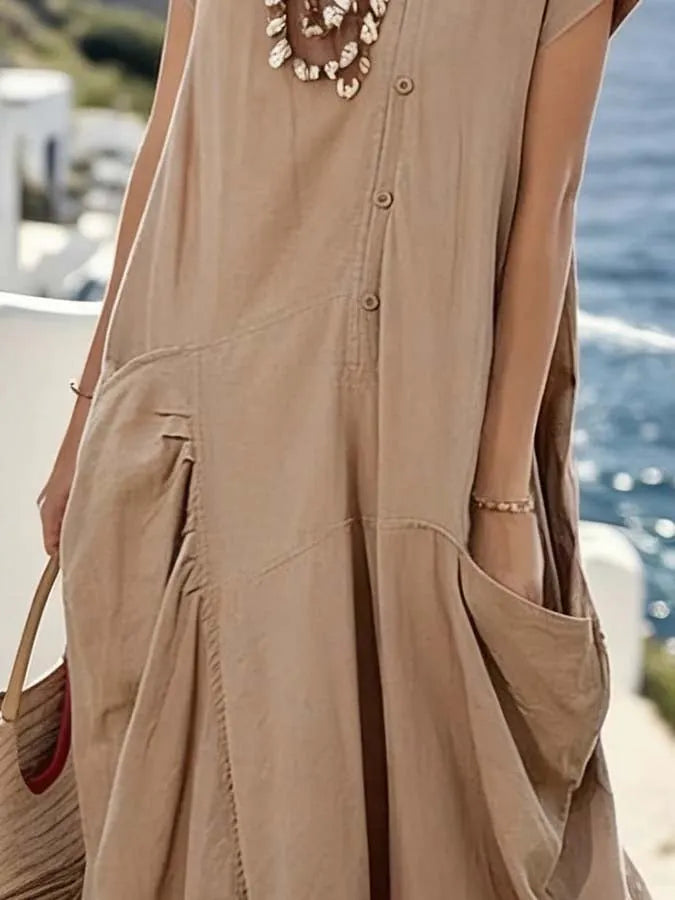 Women'S Casual Solid Color Dress