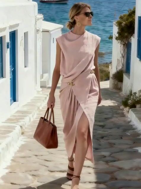 Women's Summer Sleeveless Irregular Pleated Dress