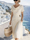 Women'S Casual Solid Color Dress