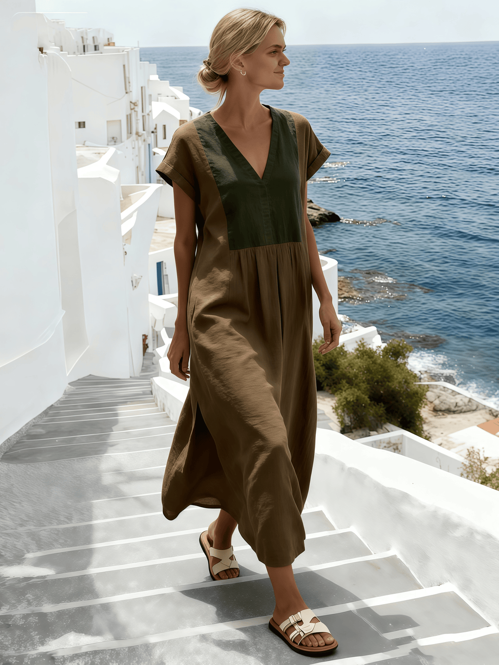 Women's V-Neck Casual Dress