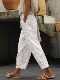 Fashion Pocket Embroidery Casual Pants