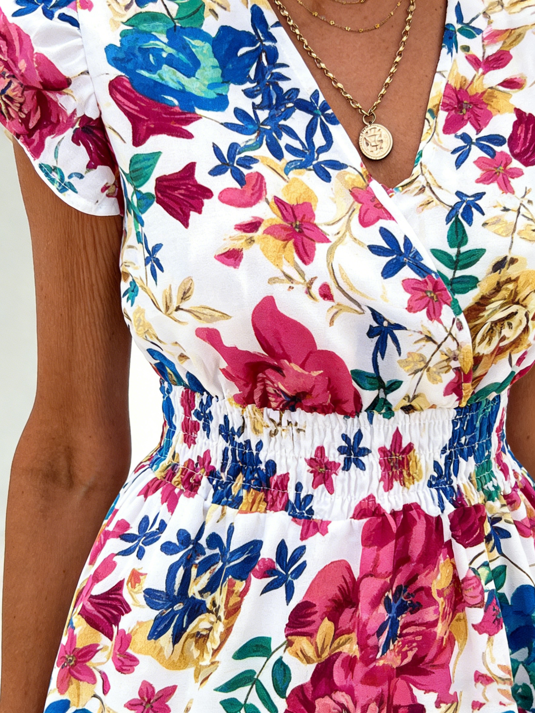 Women's V-neck Fashion Printed Dress Fashion