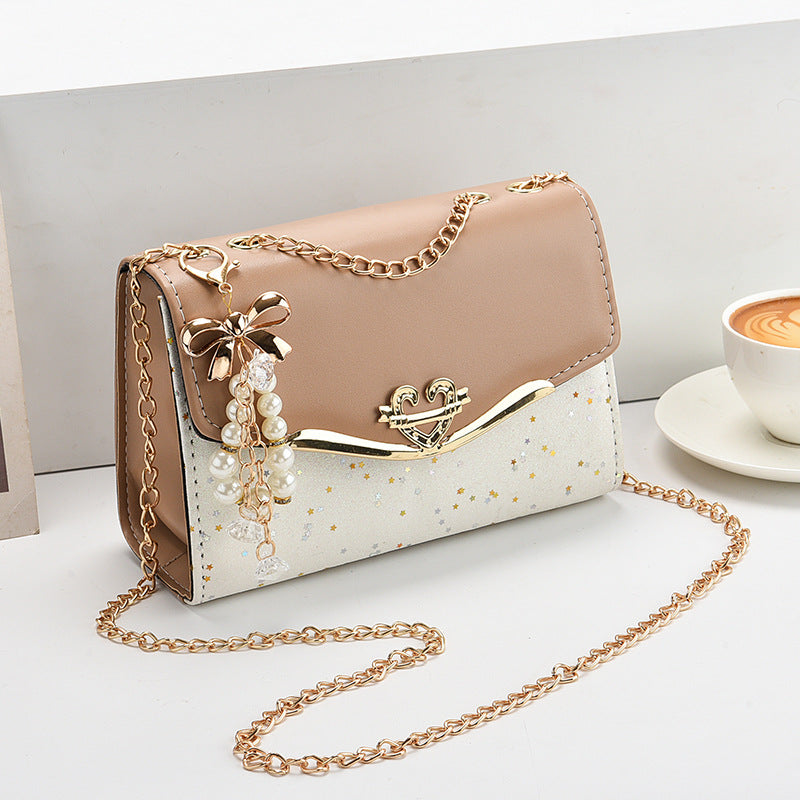 Chain Crossbody Women's Bag Ins Fashion Versatile, Premium Shoulder Bag Sequins Tide