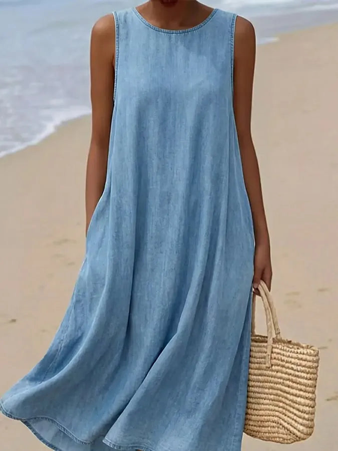 Women'S Casual Solid Color  Dress