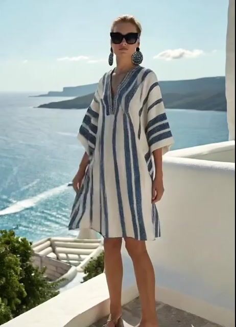 Women'S Contrast Striped Dress