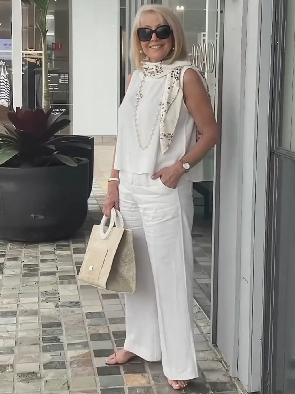 Sleeveless Solid Cotton and Linen Set for Breathable and Comfortable Holiday Two-Piece Set