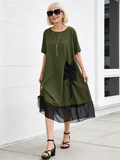 Cotton Dress Women's Medium and Long Skirt