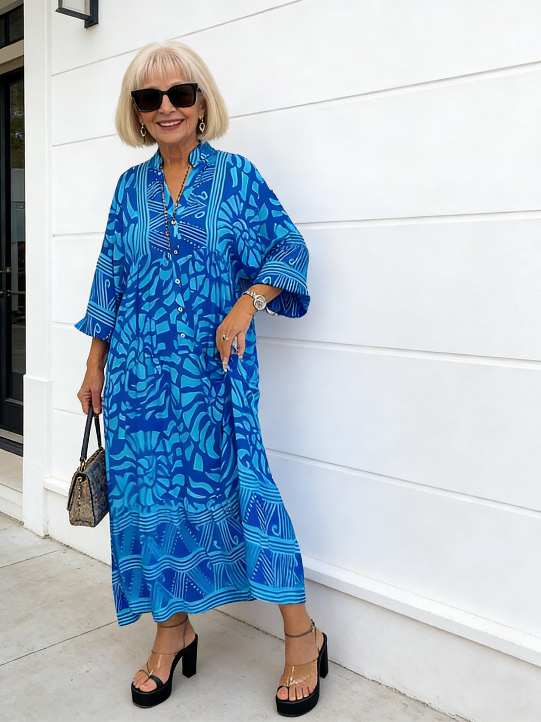 Temperament Commuter Fashion Women's Printed Loose Dress