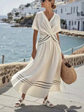 Women'S Loose Striped Print Dress